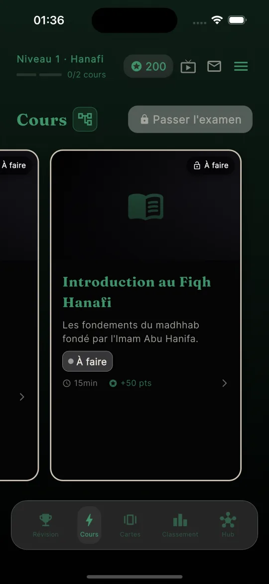 Exemple d’application de formation : Hanafi